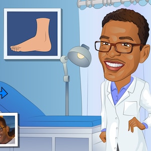 Podiatrist Gift - Custom Caricature From Photo, podiatry gift, chiropodist