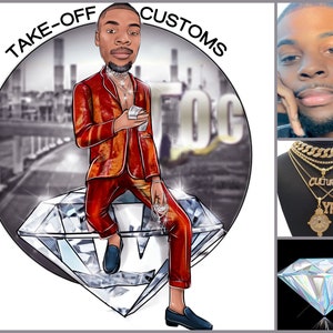 Diamond Logo Design - custom portrait for your business logo / gem logo / gemstone logo