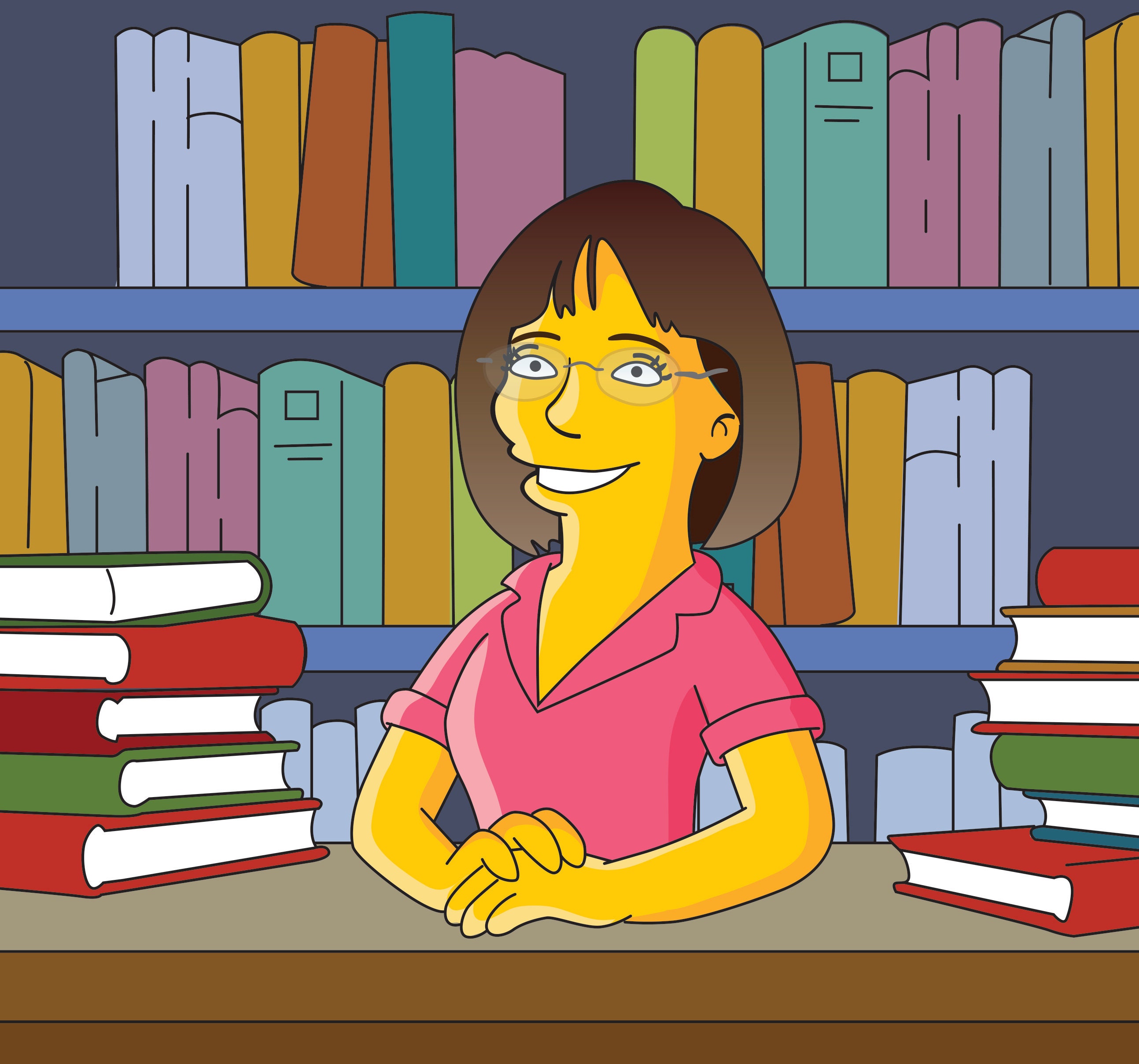 Librarian Gift Custom Portrait as Yellow Cartoon Character / - Etsy Israel Librarian Gift Custom Portrait as Yellow Cartoon Character / - Etsy Israel