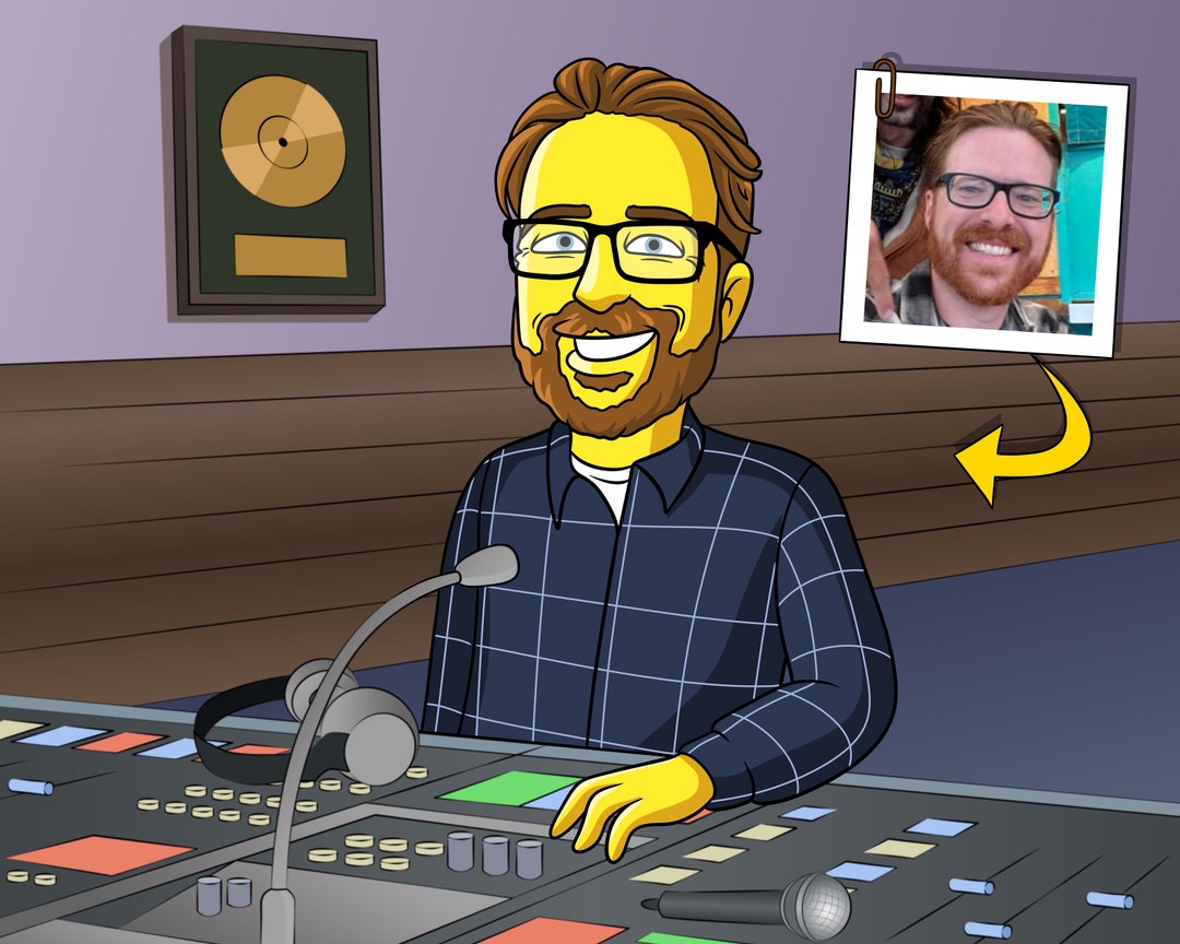 Sound Engineer Gift - Custom Portrait From Your Photo / Audio Engineer ...