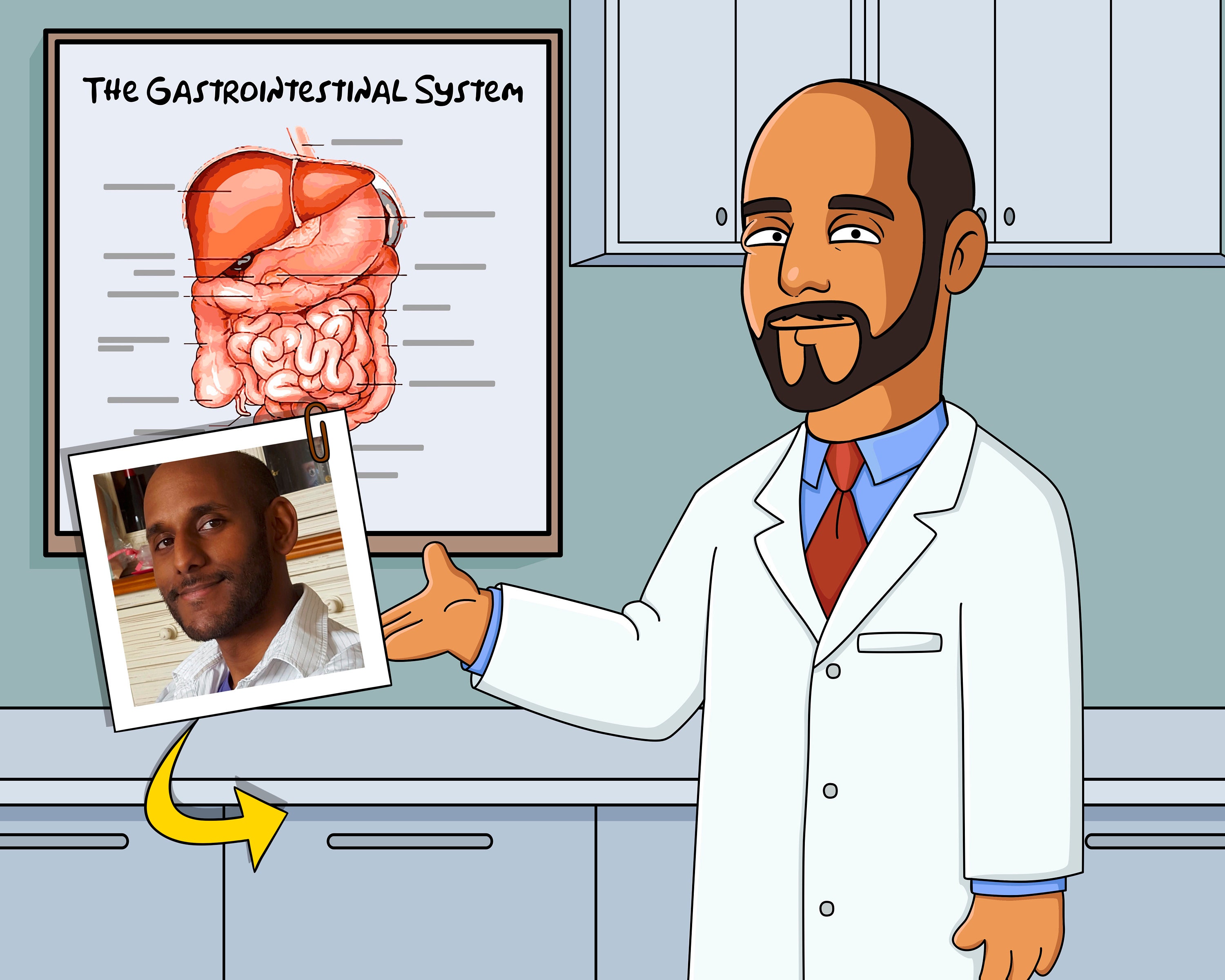 Gastroenterologist Gift - Custom Cartoon Portrait / Gastroenterology Gift /  Gastro Doctor Gift / Colon Doctor Gift - Etsy Norway