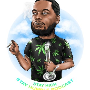 Logo Stoner - niestandardowy portret z kreskówki dla Twojego logo biznesowego, logo Weed