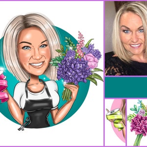 Florist Logo - custom portrait logo for your business