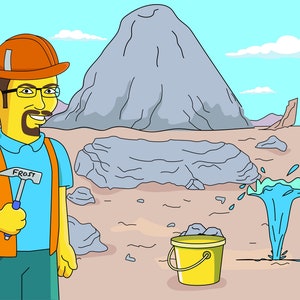 Hydrogeologist Gift - Custom Portrait as Cartoon Character / Hydrogeology gift / geology professor gift