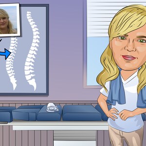 Chiropractor Gift - Custom Caricature Portrait From Your Photo / chiropractic art