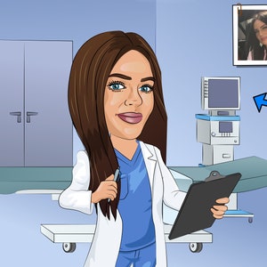 Nurse Preceptor Gift - Custom Caricature From Photo / preceptor thank you / nurse instructor