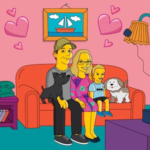 Familienportrait / Familienportrait nach Foto / Personalisiertes Portrait / Personalisiertes Portrait / Personalisiertes Portrait / Personalisiertes Portrait / Personalisiertes Portrait / Personalisiertes Portrait