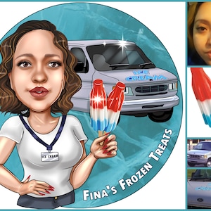 Ice Cream Truck Logo - individuelles Cartoon Logo für Ihr Geschäft / Foodtruck Logo