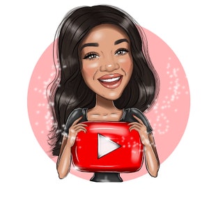 Vlogger Logo - custom portrait for your business logo / youtuber logo