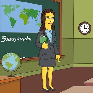 German Teacher Gift Custom Portrait as Yellow Cartoon Character / German professor gift image 5