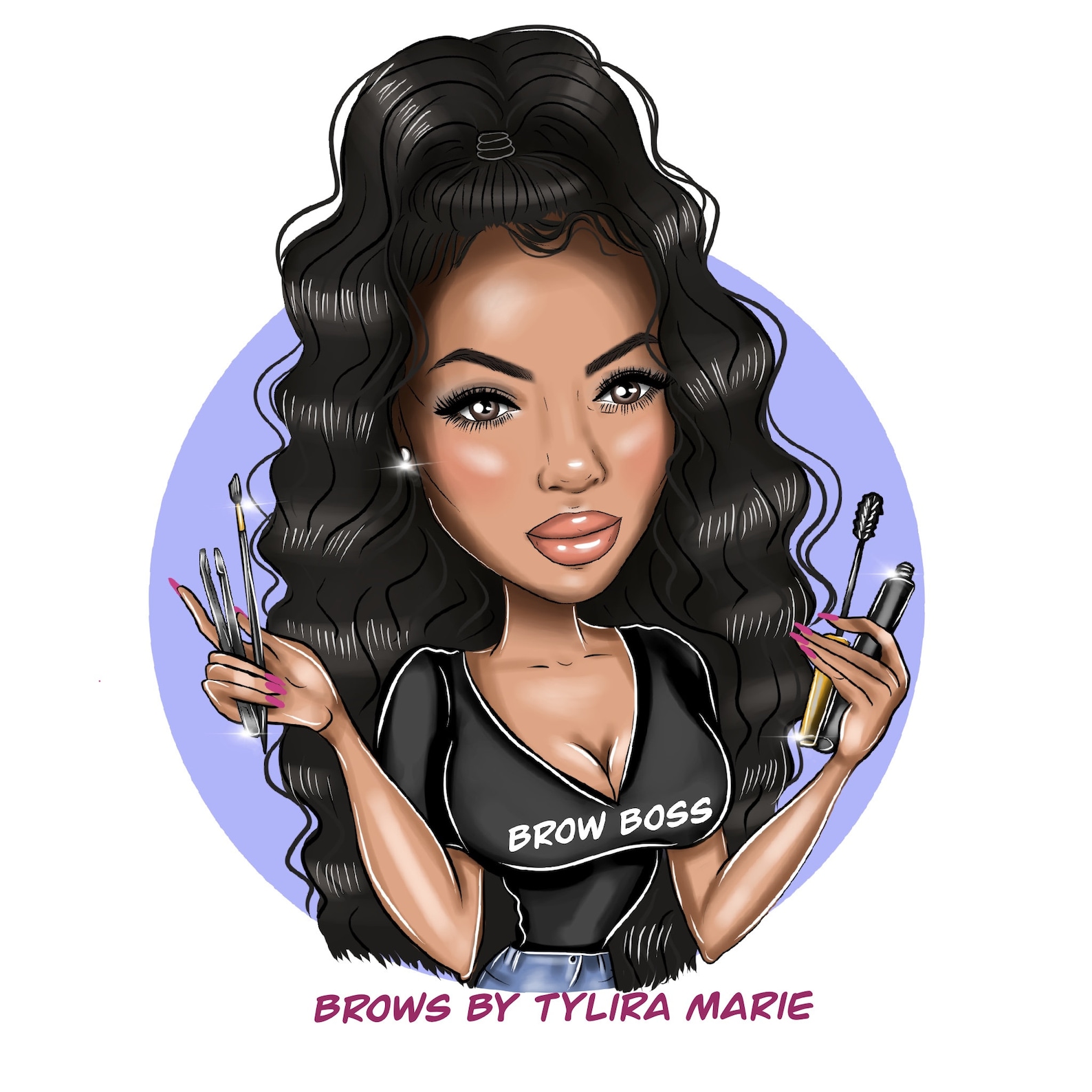 Microblading Logo Design Custom Portrait for Your Business | Etsy