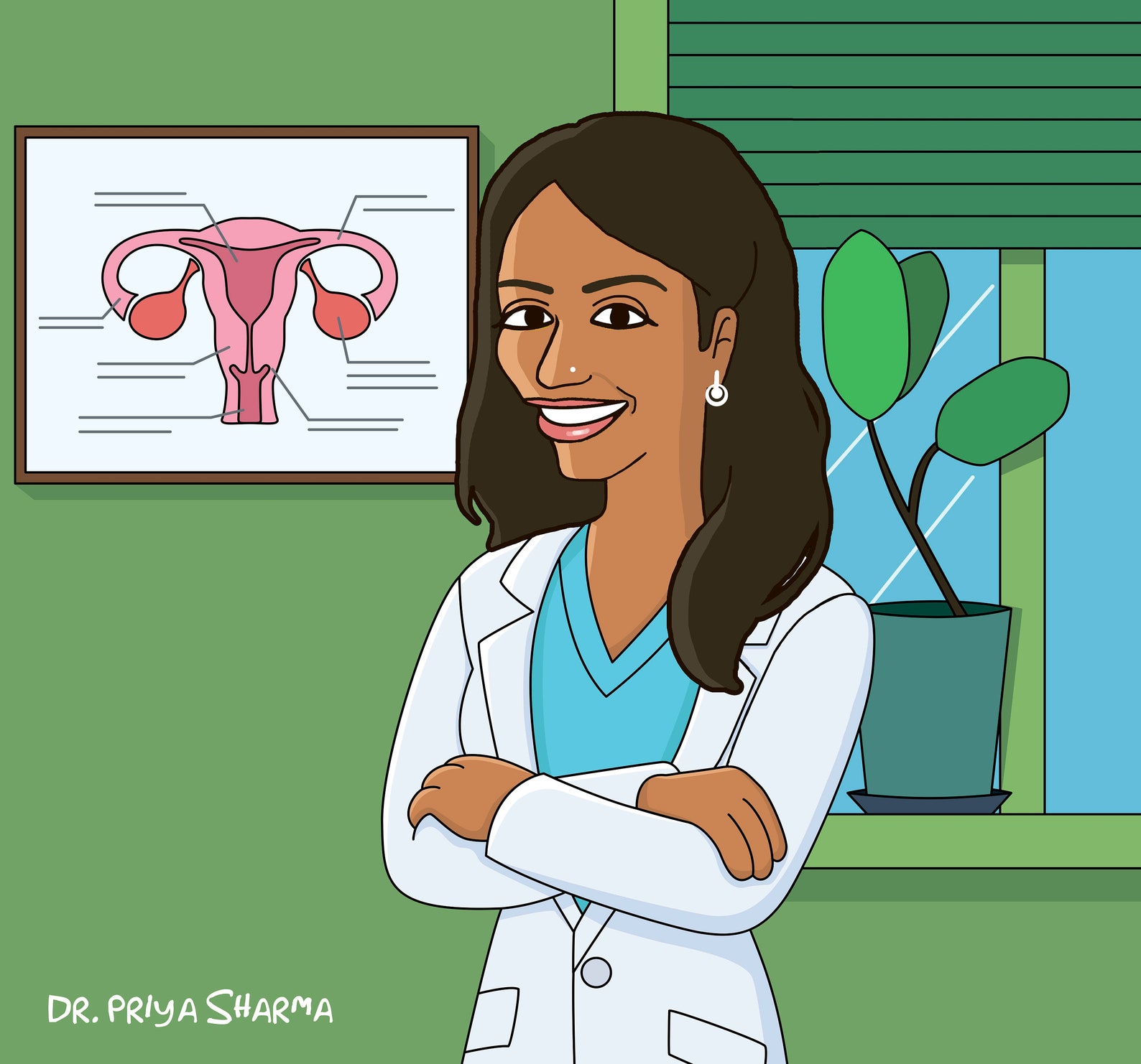Gynecologist Gift - Custom Portrait as Cartoon Character ...