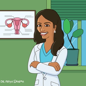 Gynecologist Gift Custom Portrait as Cartoon Character / Gynaecologist ...