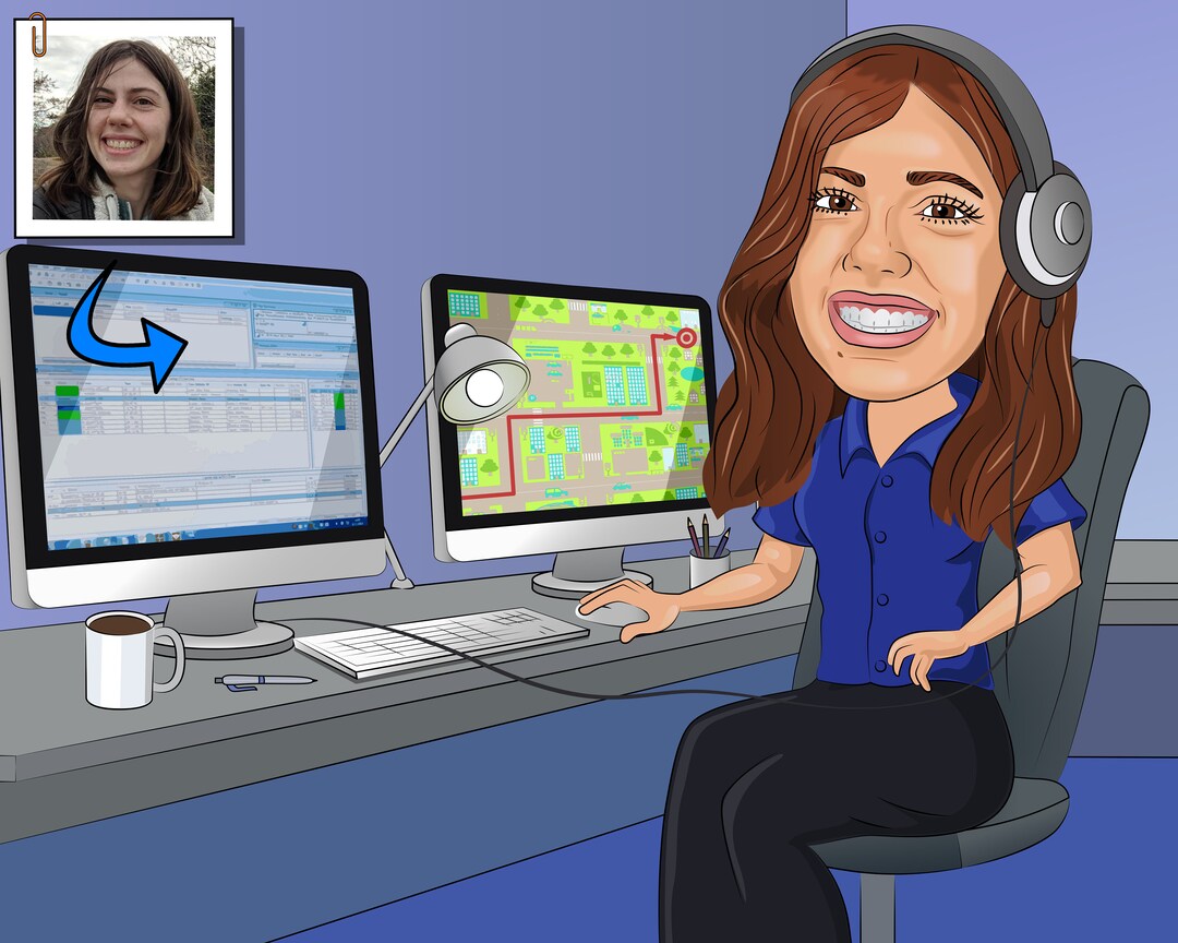 Ambulance Dispatcher Gift - Custom Caricature From Photo, 911 ...