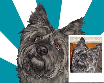 Custom Pop Art Pet Portrait / pop art dog portrait / custom dog portrait / pop art cat portrait / custom pet pop art