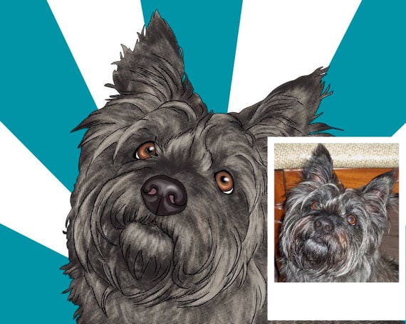Custom Pop Art Pet Portrait / pop art dog portrait / custom | Etsy