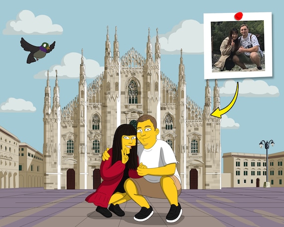 Milan Gift Custom Yellow Cartoon Portrait From Photo Milan - Etsy Israel Milan Gift Custom Yellow Cartoon Portrait From Photo Milan - Etsy Israel
