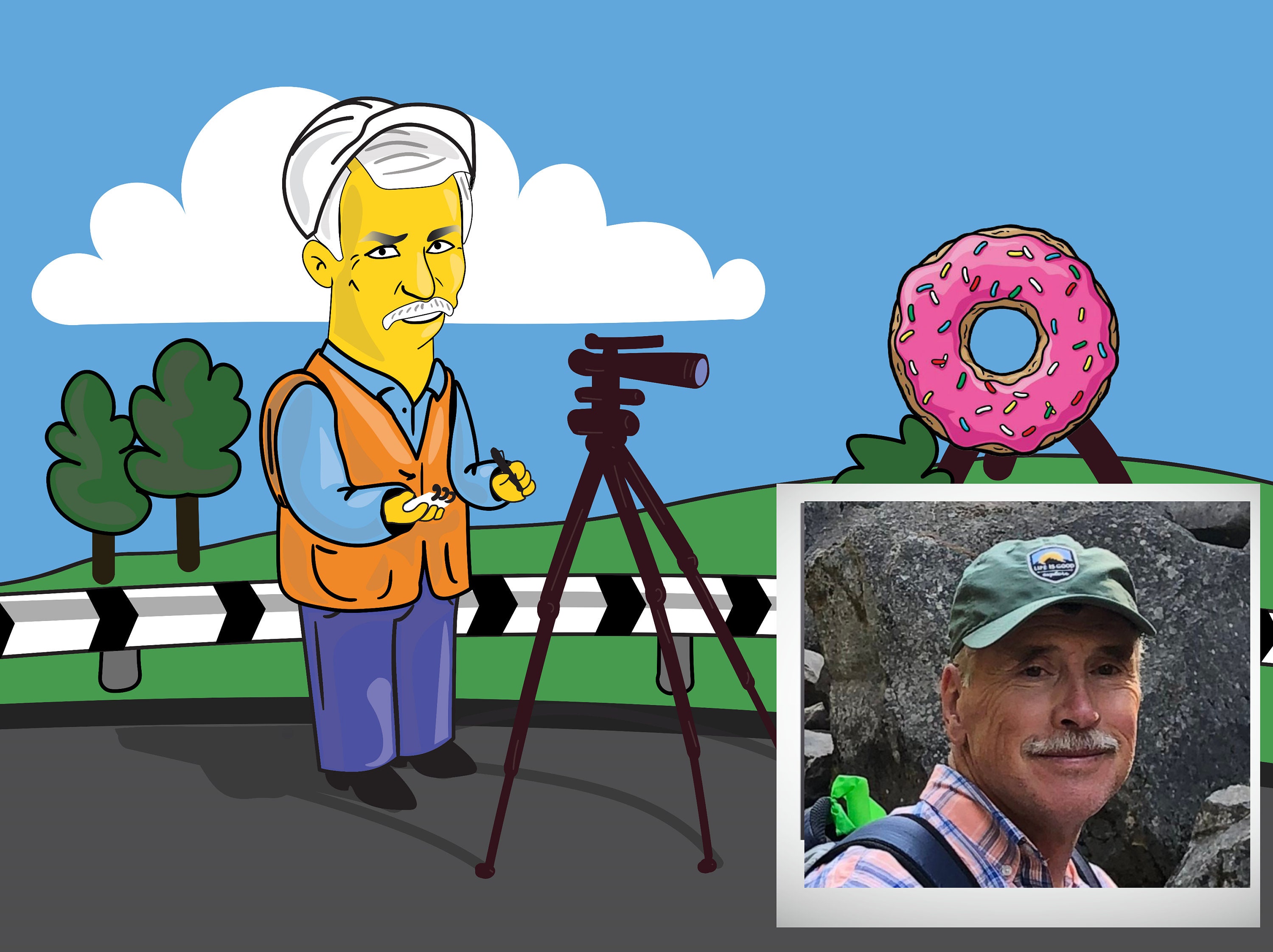 Land Surveyor Gift Custom Portrait As Cartoon Character Cartographer Gift Topographer Gift Land Surveying Gift Civil Engineer Gifts - 