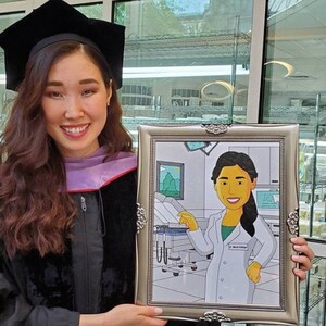 Dentist Graduation Gift - Custom Portrait as Cartoon Character / Dental Graduation Gift / Dental School Graduation Gift