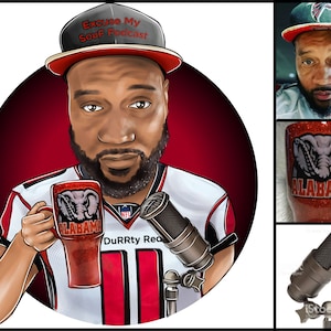 Podcaster Logo - custom portrait for your business logo, Podcast logo, Podcast cover art