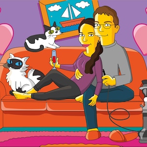 Hookah Lover Gift - Custom Portrait as Cartoon Character
