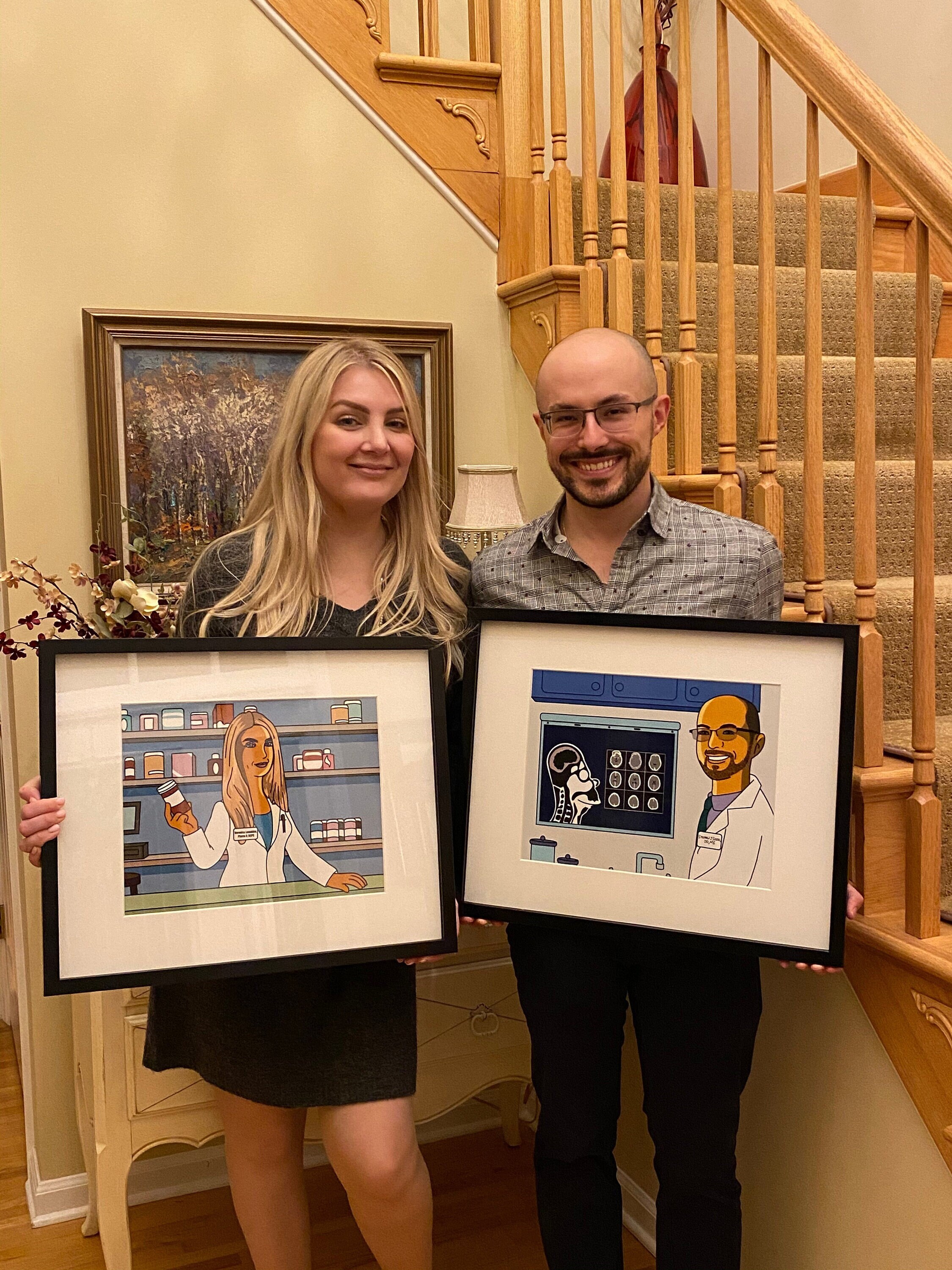 Pharmacy Student Gift - Custom Portrait as Cartoon Character, pharmacy graduation gift