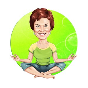 Yoga Instructor Logo design - custom portrait for your business logo / yoga logo design