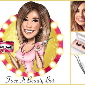 Projekt logo Beauty Bar - niestandardowe logo z kreskówek dla Twojej firmy / logo butiku kosmetycznego