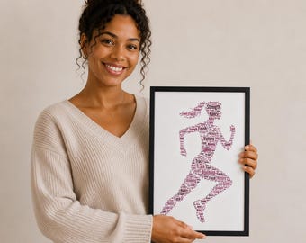 Word Art Runner Gift / running coach gift