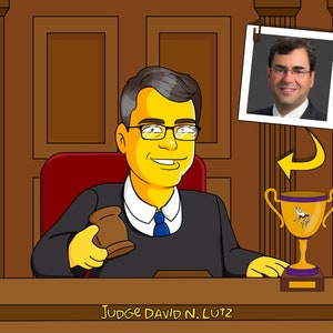 Judge Art - Custom Portrait as Cartoon Character / judge appointment gift / judge retirement gift / gavel and scales of justice art