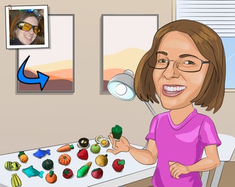 Eraser Collector Gift - Custom Caricature From Photo, Eraser Collection