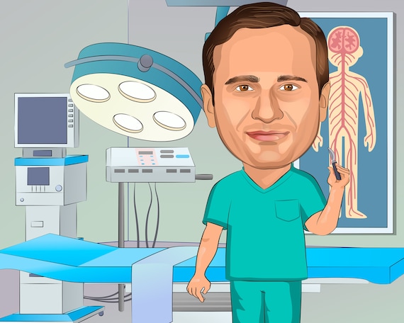 Brain Surgeon Gift Custom Caricature From Your Photo, Brain Surgery - Etsy  Canada