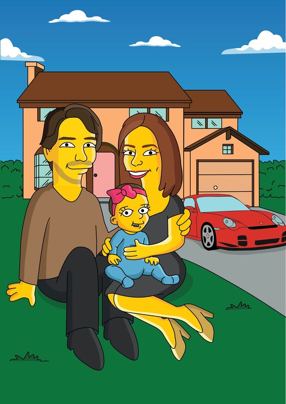Custom Yellow Character FAMILY Portrait / Family Illustration - Etsy UK Custom Yellow Character FAMILY Portrait / Family Illustration - Etsy UK