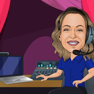 Stage Manager Gift - Custom Caricature From Photo, Stage Crew - Etsy