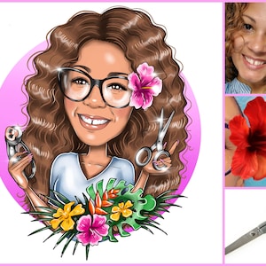 Logotipo de jardinero: retrato de dibujos animados personalizado para el logotipo de su empresa / logotipo de planta / logotipo botánico / logotipo de empresa de vegetación / logotipo de jardinería