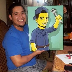 Mechanic Gift  - Custom Portrait from your Photo as Cartoon Character / mechanical engineer gifts / custom car mechanic gifts / dad mechanic