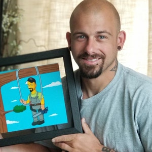 Arborist Gift - Custom Portrait from your Photo / tree surgeon gift / tree climber / lumberjack gift / arboculturist / logger gift