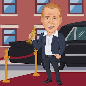 Actor Gift - Custom Caricature Portrait From Your Photo