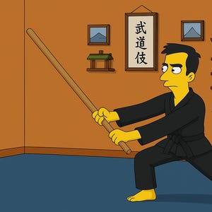 Ninjutsu Gift - Custom Portrait from Photo as Yellow Character, japanese martial arts