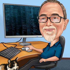 Programmer Gift - Caricature Portrait From Photo / Gift for Coder ...