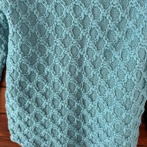 Vintage 50s 60s Pendleton Diamond Stitch Wool Sweater Size 40 image 5