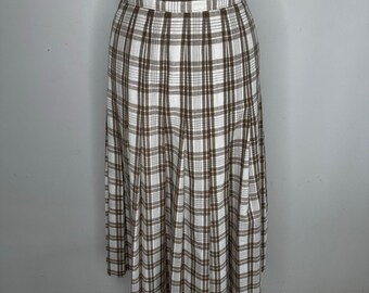 Country Sophisticates Pendleton A-Line Pleated Plaid Skirt Size Medium