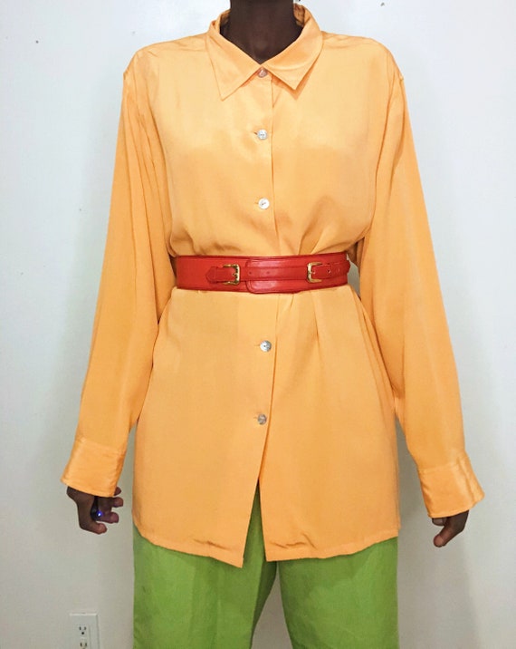 Vintage 1990s Minimalist Essential Pure Silk Overs