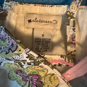 Vestido vintage de algodón con estampado y detalles de la colección Y2K de Anthropologie, modelo Elevenses, talla 8. imagen 11