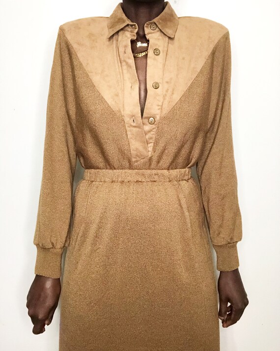 Vintage 1980s Lilli Ann Collections Faux Suede & K