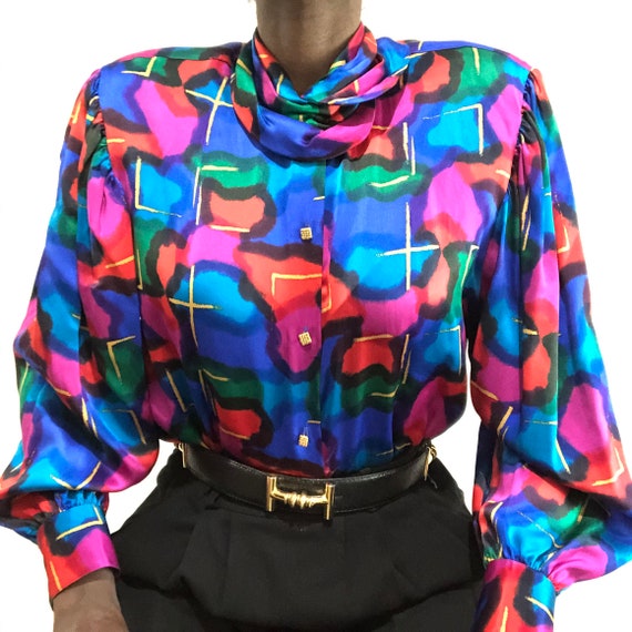 Vintage 1980s Saks Fifth Avenue Pure Silk Charmeus