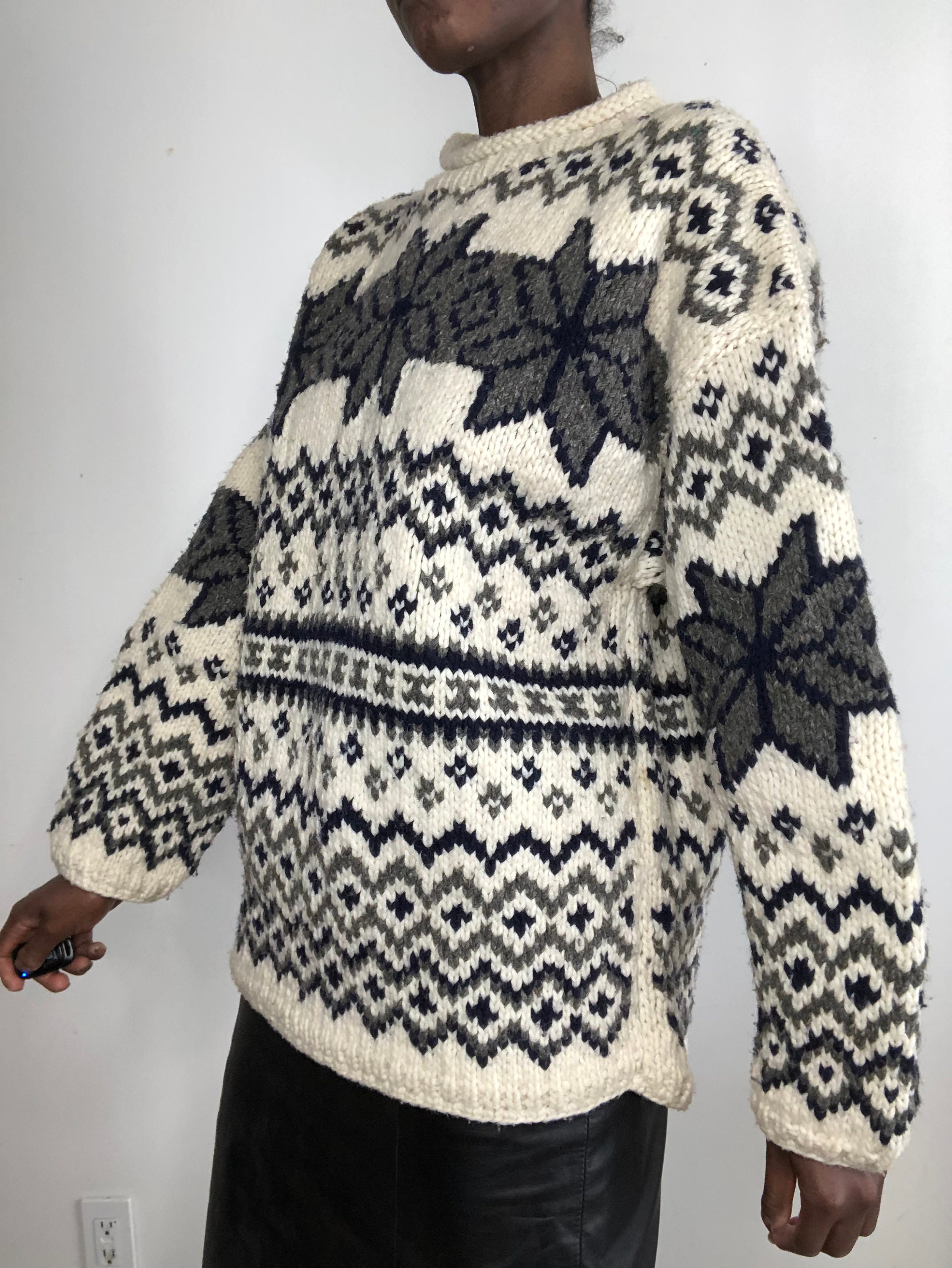 希少 Vintage Ecuador Roll Neck Star Knit 希少 Vintage Ecuador Roll Neck Star Knit