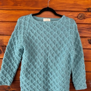 Vintage 50s 60s Pendleton Diamond Stitch Wool Sweater Size 40 image 1