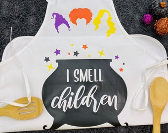 Adult Apron-I smell children halloween