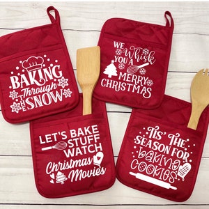 Christmas potholder-Gift Idea-Baking, Whisk you a Merry Christmas, Baking Cookies, Lets Bake